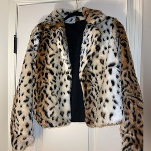 Faux Fur Cheetah Print Jacket